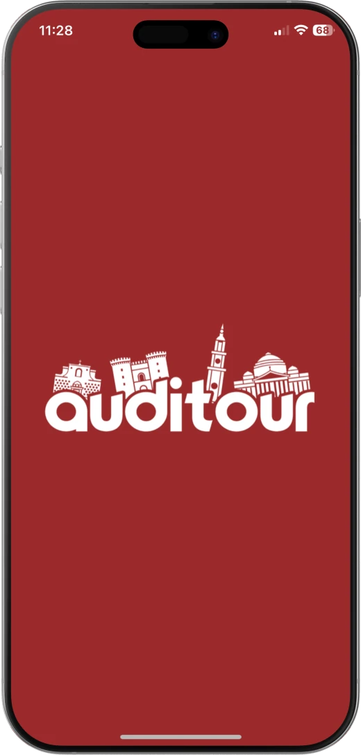 Screenshot dell'app Auditour con i contenuti dell'audioguida di Pompei